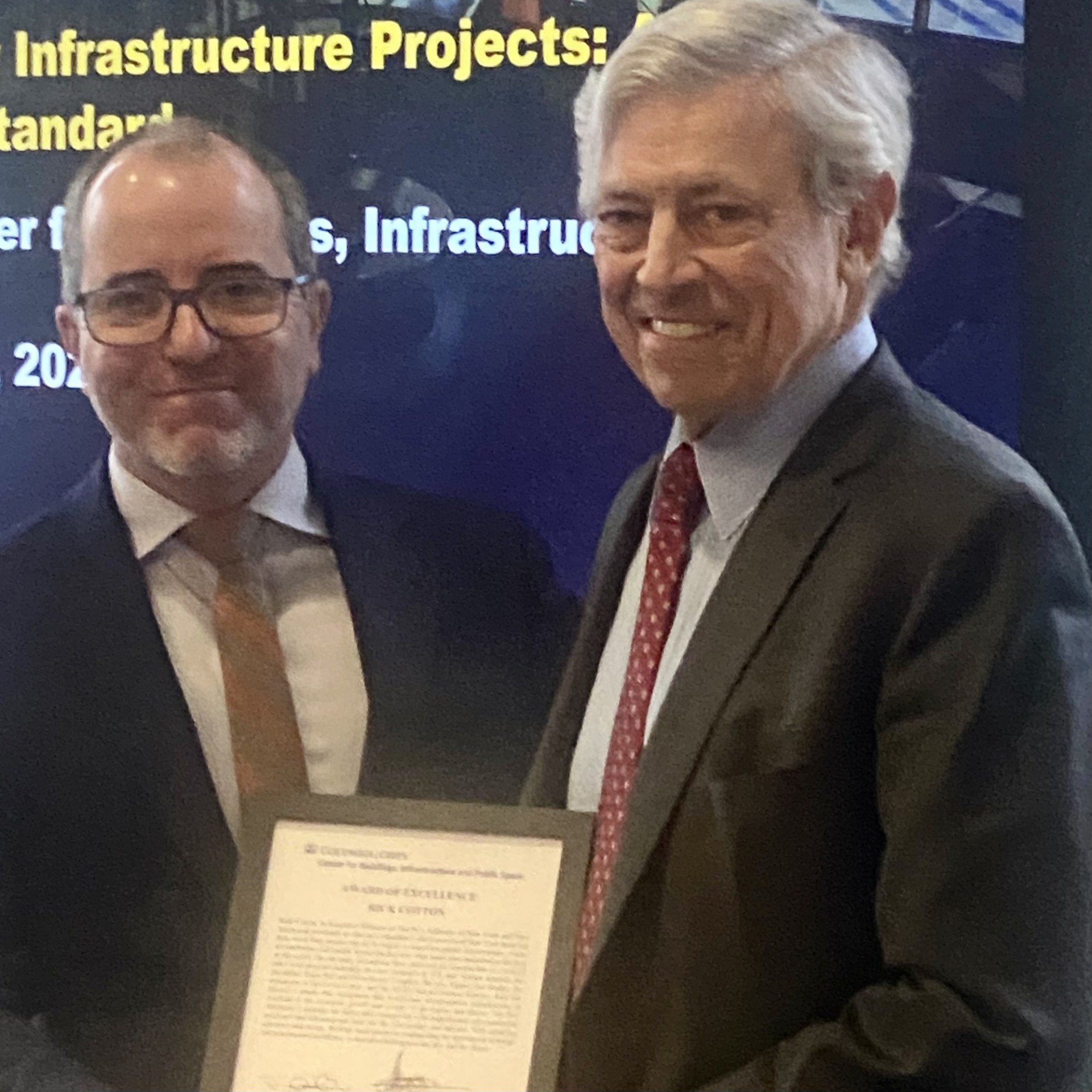 Rick Cotton receiving CBIPS Award of Excellence