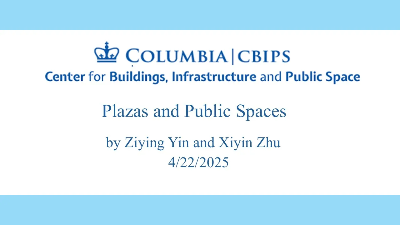 Plazas and Public Spaces title slide
