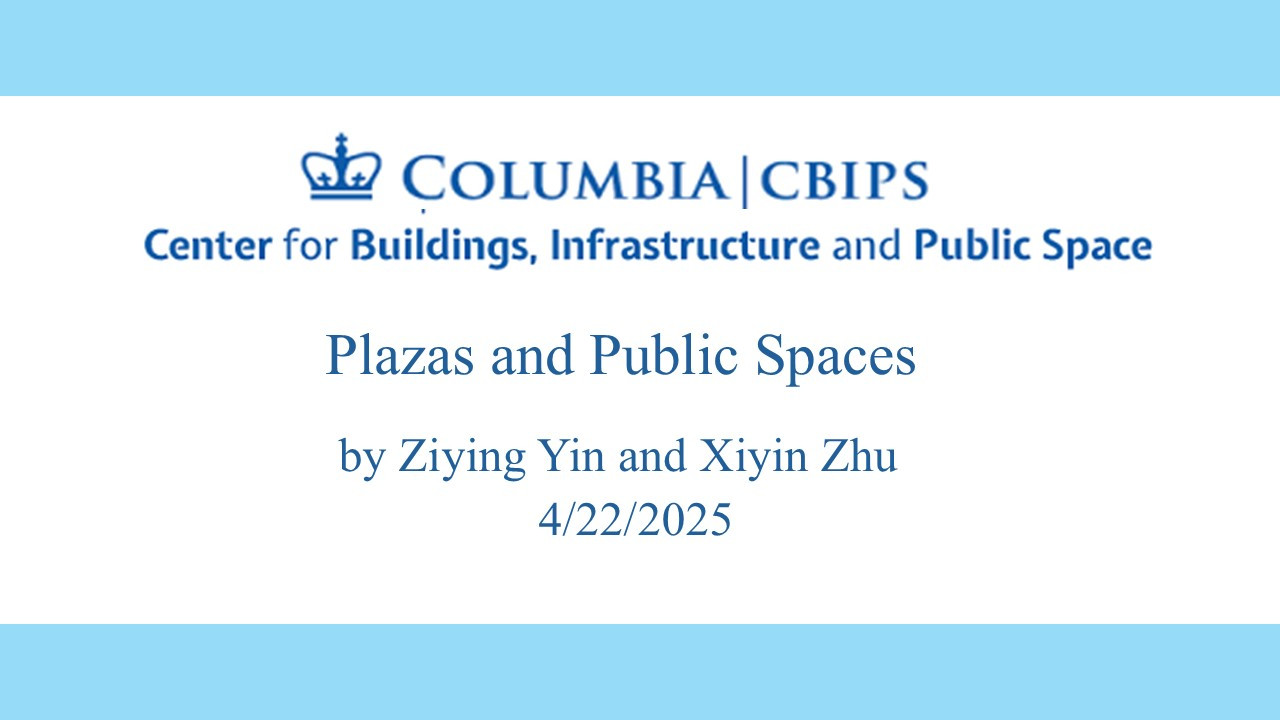 Plazas and Public Spaces title slide