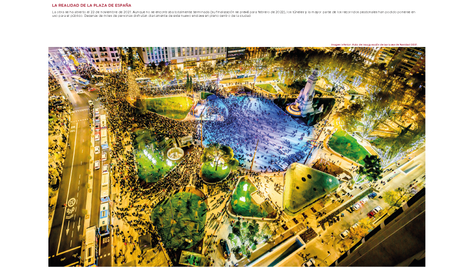 Plaza de Espana at reopening in November of 2021
